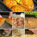Crispy air fryer tuna patties served with dipping sauce