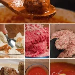Delicious Grandma's Italian meatballs served with marinara sauce and spaghetti.