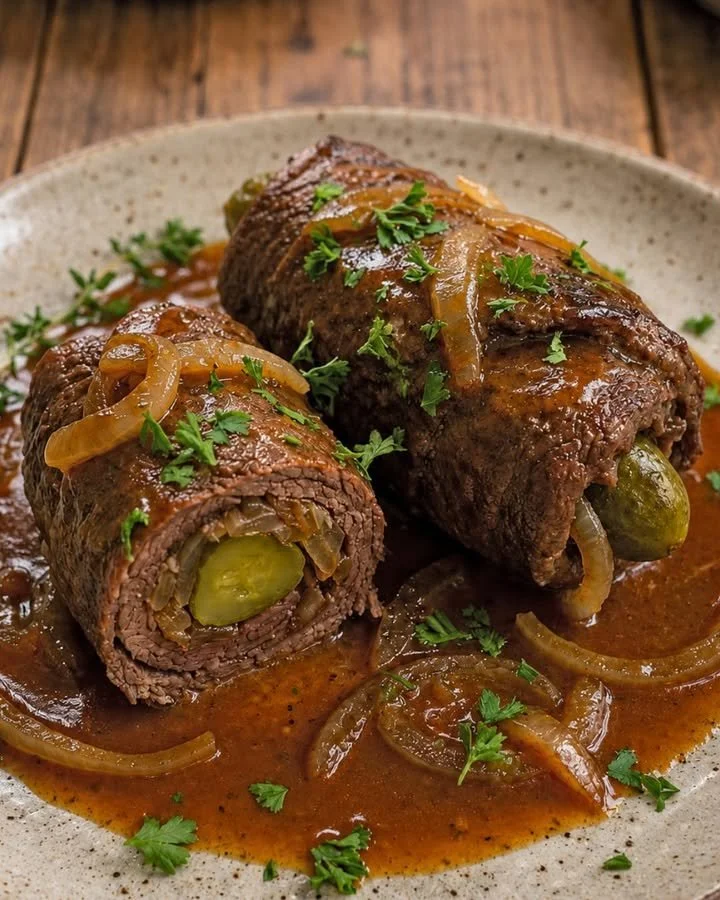 Authentieke Duitse r onderrouladen bereid volgens een stap-voor-stap recept.