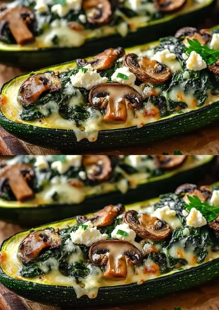 Hartige courgettebootjes met vulling, een smakelijk en gezond gerecht.