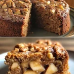 Gezonde appel-walnotencake met noten en appels