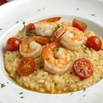 Romige garnalen en tomaat risotto voor een heerlijke maaltijd