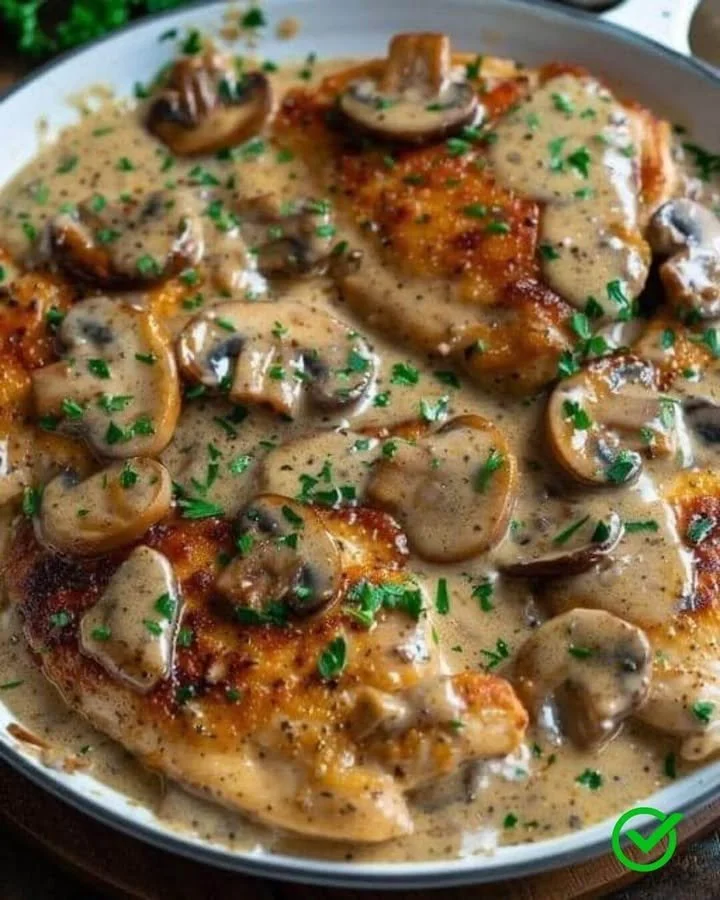 Romige Kip met Champignons - eenvoudig en smakelijk recept