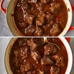 Authentiek goulash recept volgens Mamie Magda, perfect voor een gezellige maaltijd.
