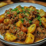 Grootmoeders Gehakt-Groenteschotel met aardappelen voor een heerlijke maaltijd
