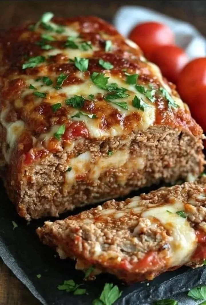 Italiaans kaasgehaktbrood met heerlijke kaas en kruiden