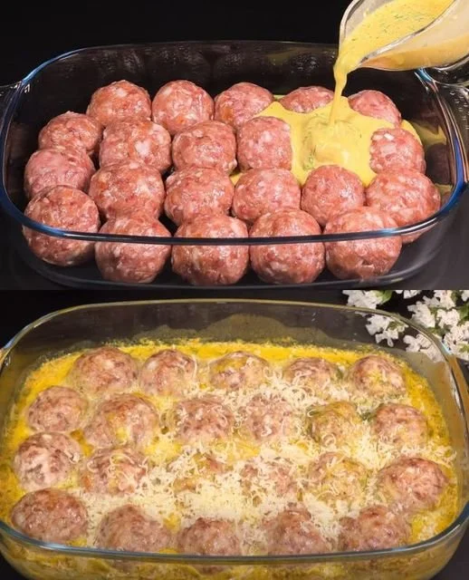Romige gehaktballen recept met ingrediënten en bereidingswijze.