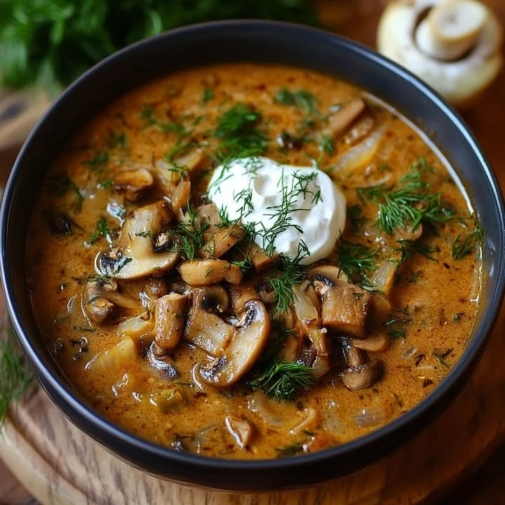 Romige Hongaarse champignonsoep, eenvoudig recept met smaakvolle ingrediënten
