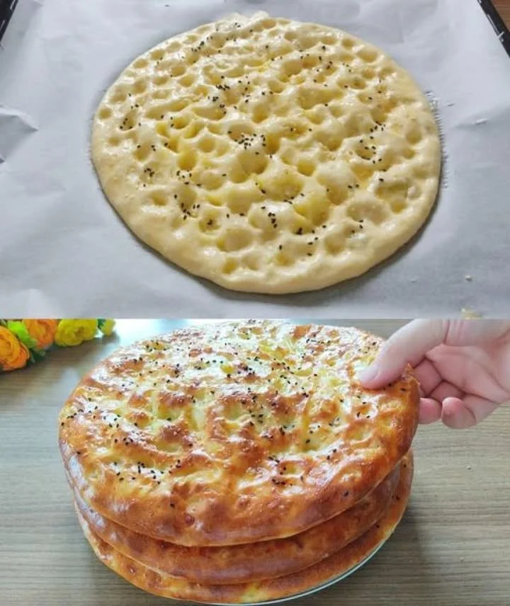 Zelfgemaakt Turks brood uit de pan, eenvoudig recept voor een heerlijke maaltijd.