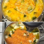 Heerlijke courgette en linzensoep in een kom