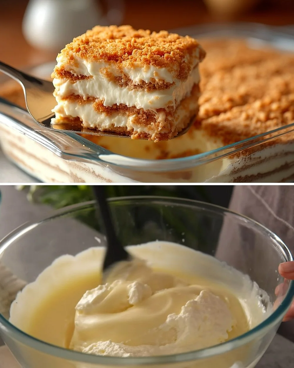 De romigste no-bake cake met knapperige kruimel twist, een heerlijke traktatie.