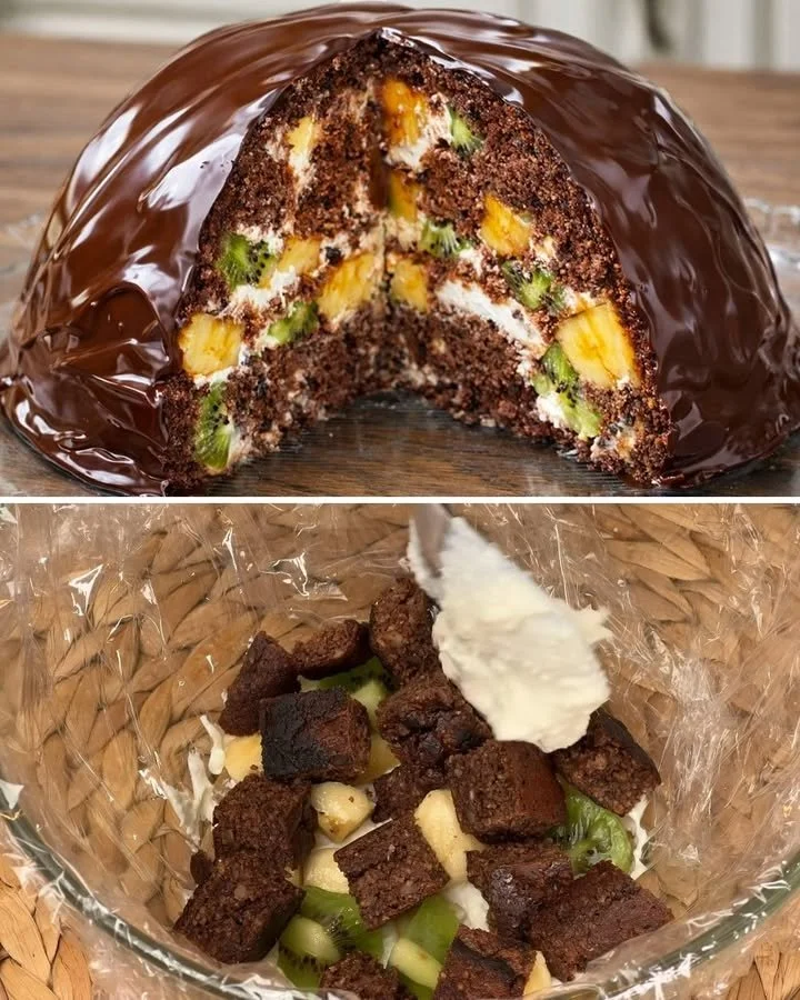 Eenvoudig havervlokken en kwarkgebak recept met ingrediënten en afwerking.