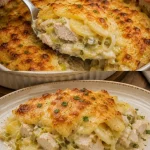 Hartige kip en aardappel ovenschotel uit de oven, perfect voor comfort food.