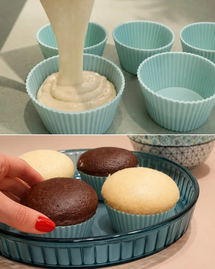 Luchtige Japanse water muffins gebakken volgens authentiek recept