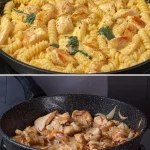 Heerlijke Kip Pasta gerecht met verse ingrediënten op een bord
