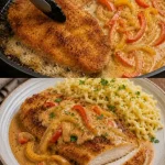 Kipschnitzel met romige saus, ideaal voor een smakelijk avondeten.