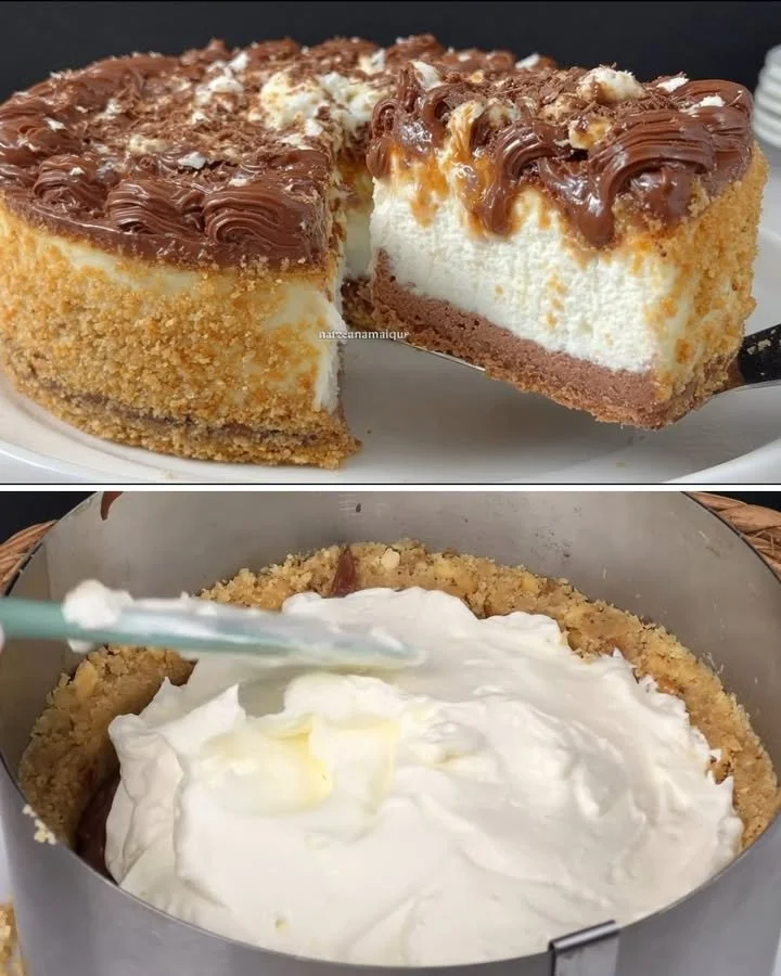Nutella koekjes met walnoten crème op een bord