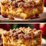 Warme appelcrumble geserveerd met een bolletje vanille-ijs.
