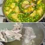 Romige kaasballetjes in een smakelijke soep, een heerlijke maaltijd.