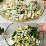 Een kleurrijke salade met verse ingrediënten en een smaakvolle dressing.