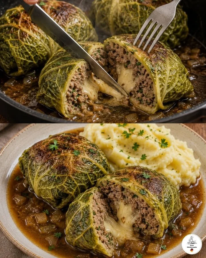 Savooiekoolpakketjes gevuld met smaakvolle rundergehaktvulling