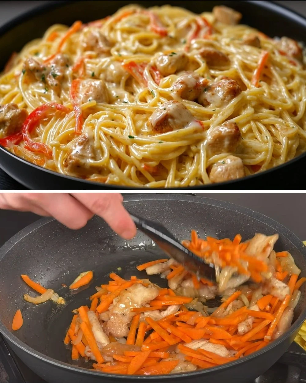 Snelle en heerlijke spaghetti gerechten, bereid in 15 minuten.