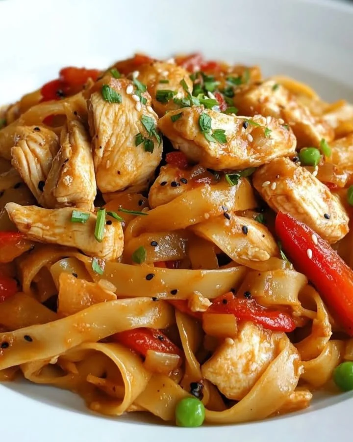 Eenvoudig recept voor tagliatelle met kip, ideale avondmaaltijd