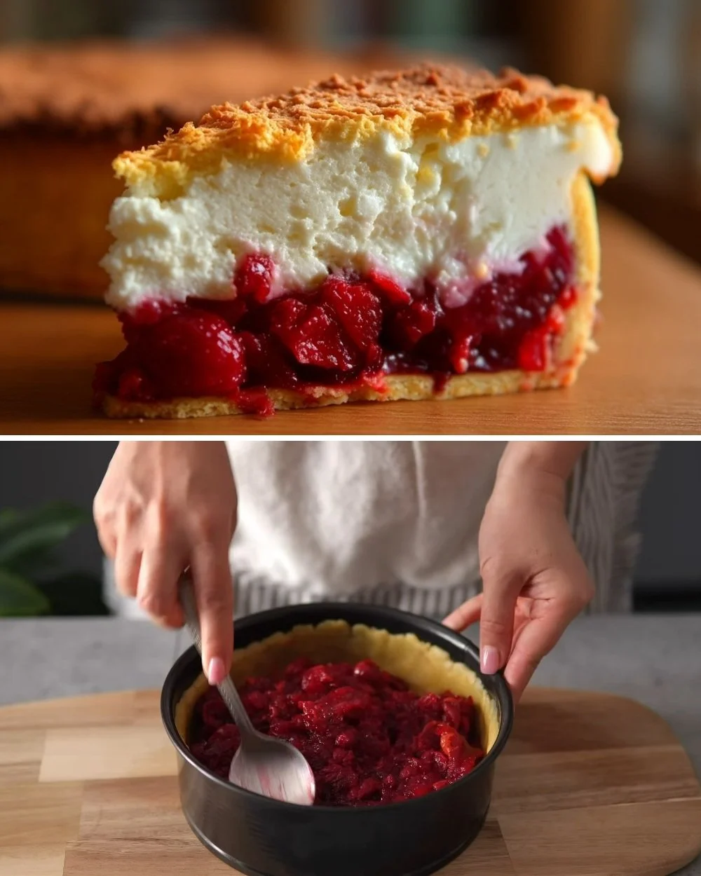 Heerlijke yoghurtkersentaart met kersen en romige vulling
